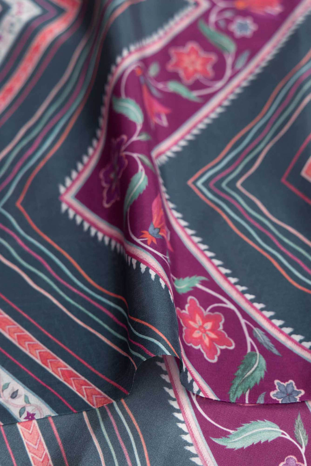 Premika Purple floral design saree from Chintz Collection, Designed by Nalli