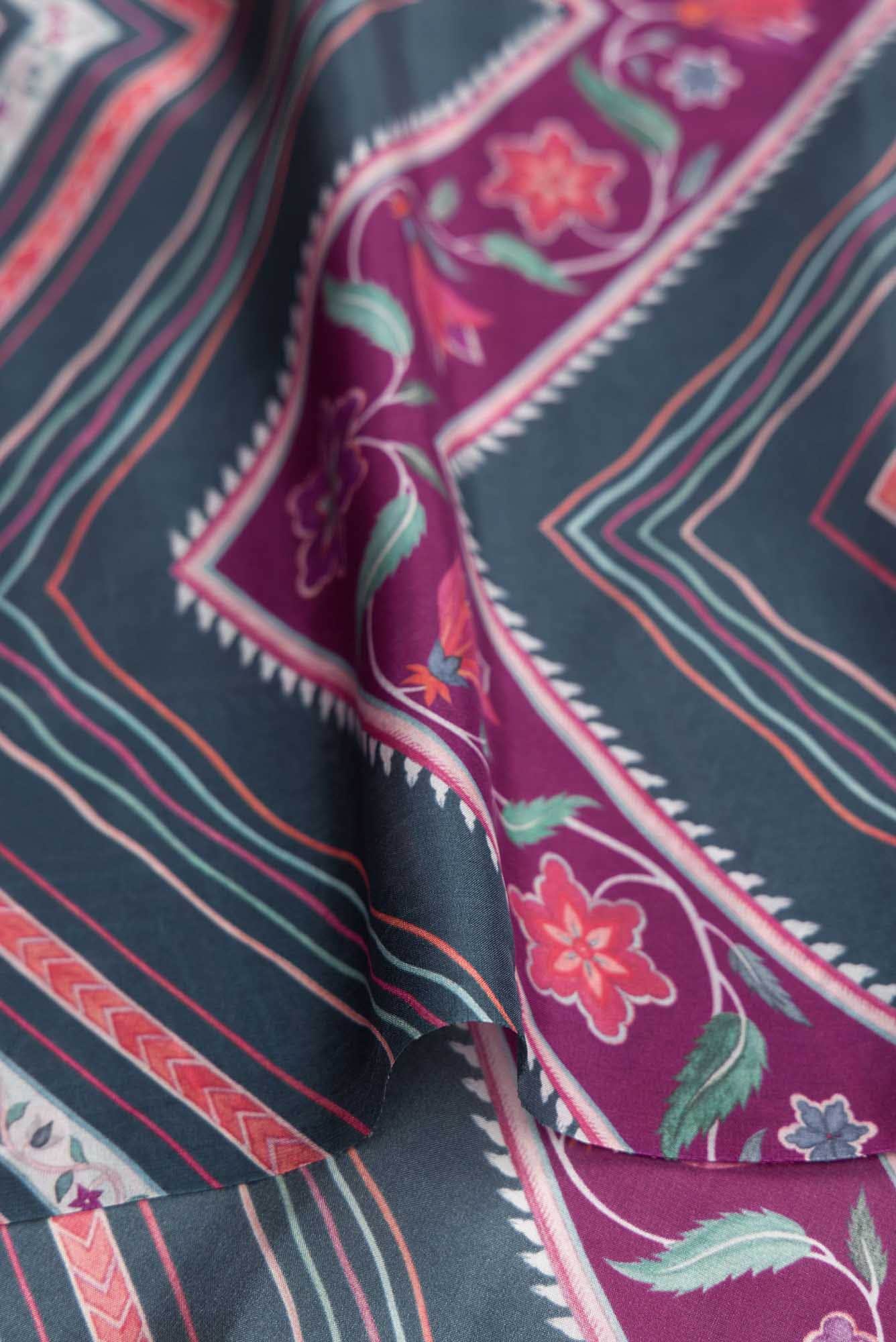 Premika Purple floral design saree from Chintz Collection, Designed by Nalli