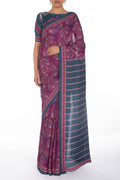 Premika Purple floral design saree from Chintz Collection, Designed by Nalli