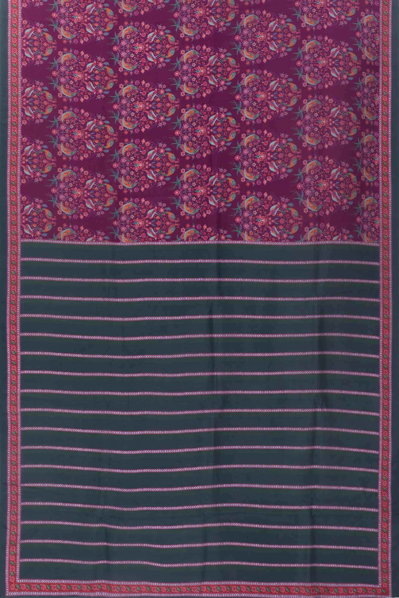 Premika Purple floral design saree from Chintz Collection, Designed by Nalli