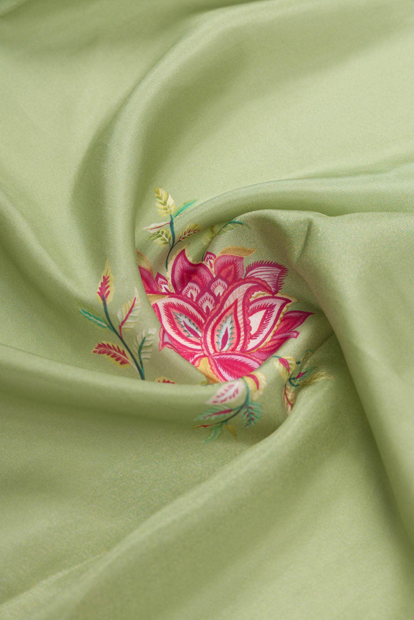 Sadhna Green floral design saree from Chintz Collection, Designed by Nalli