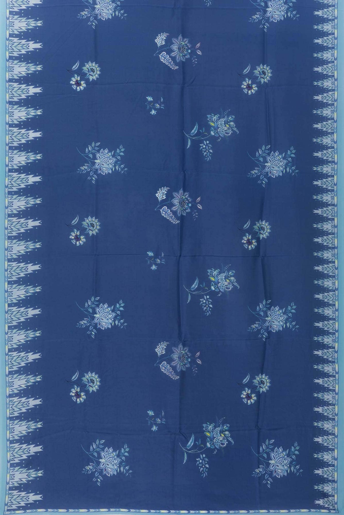 Sadhna Blue floral design saree from Chintz Collection, Designed by Nalli