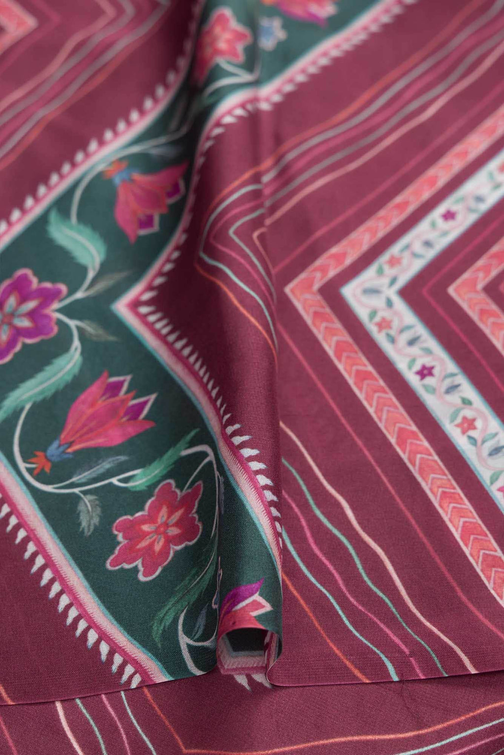 Premika Dark Green floral design saree from Chintz Collection, Designed by Nalli