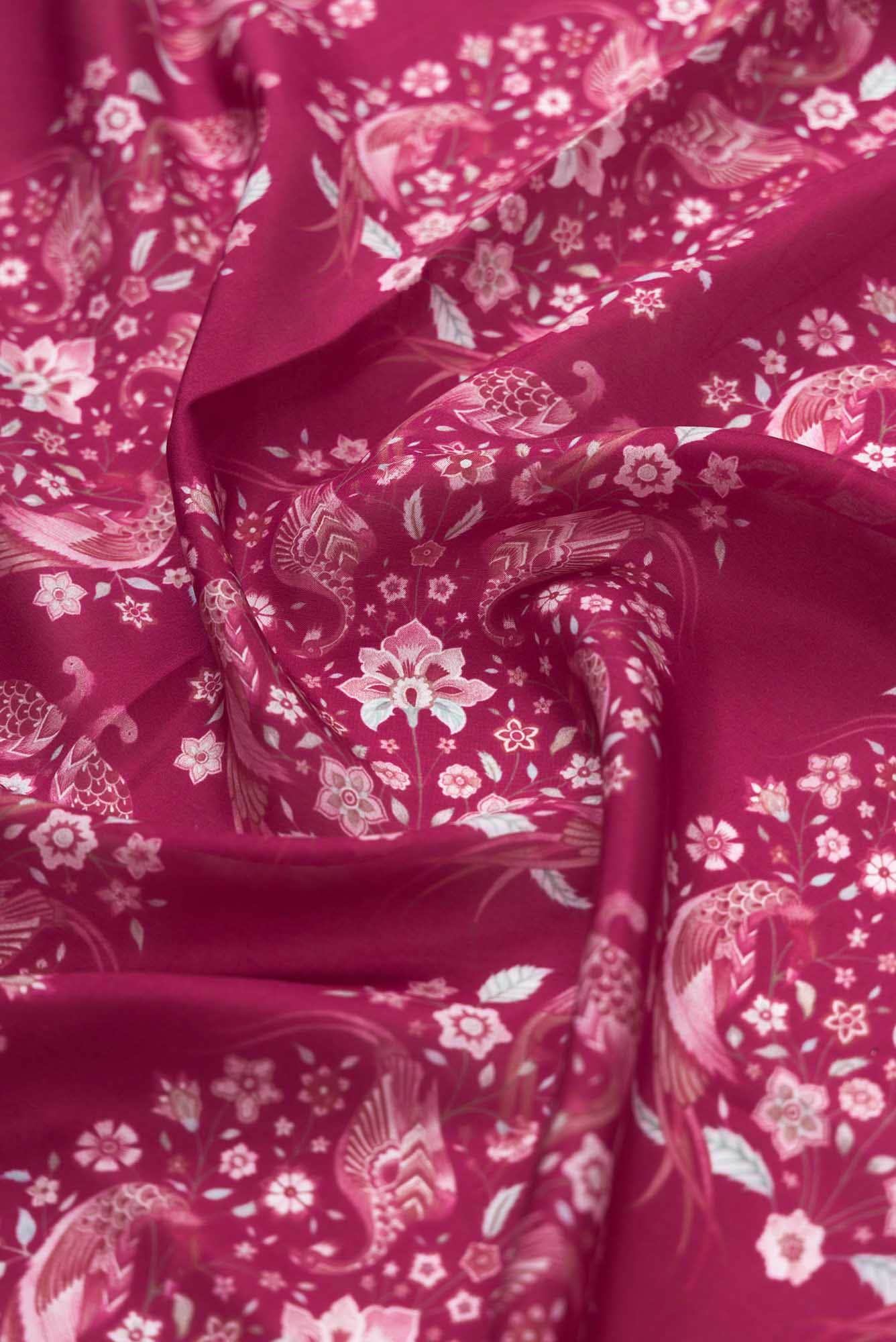 Premika Pink floral design saree from Chintz Collection, Designed by Nalli