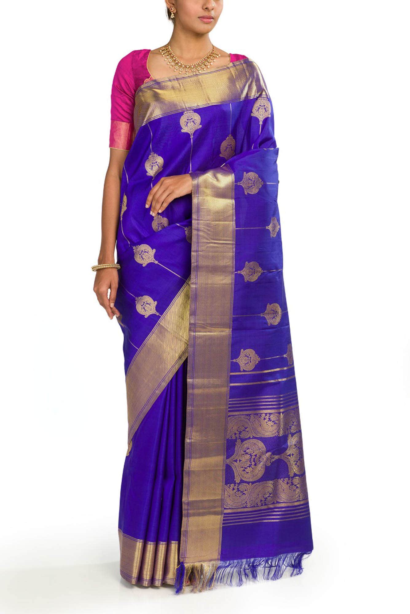 Bhagirathi-Blue Kanchipuram Silk Saree