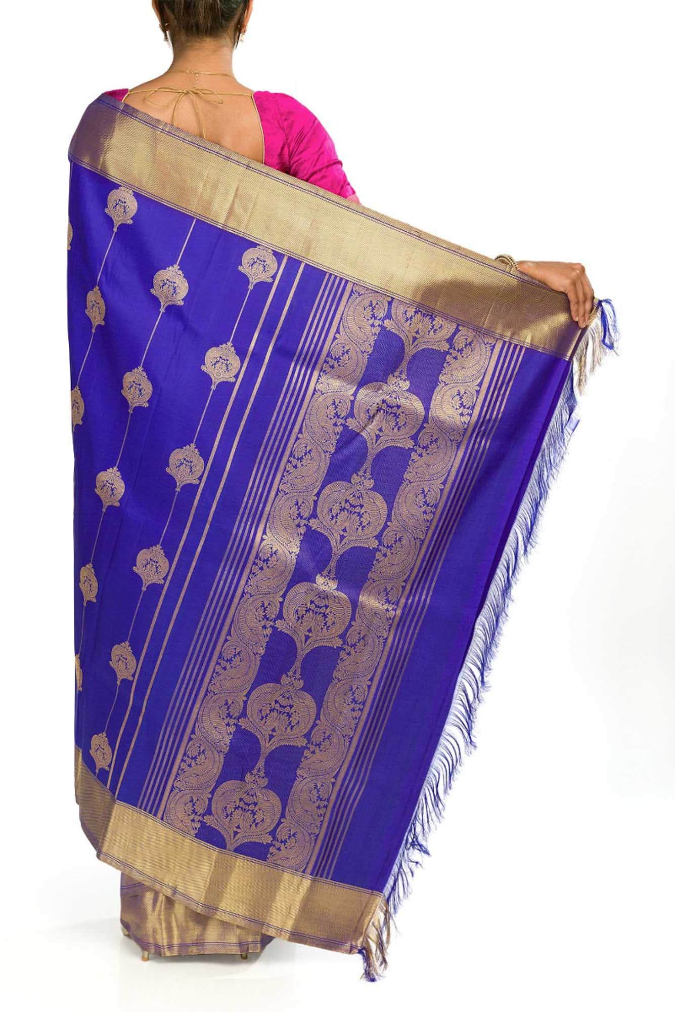 Bhagirathi-Blue Kanchipuram Silk Saree