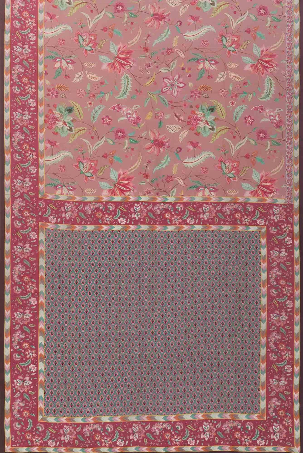 Bagicha Rose Gold floral design saree from Chintz Collection, Designed by Nalli