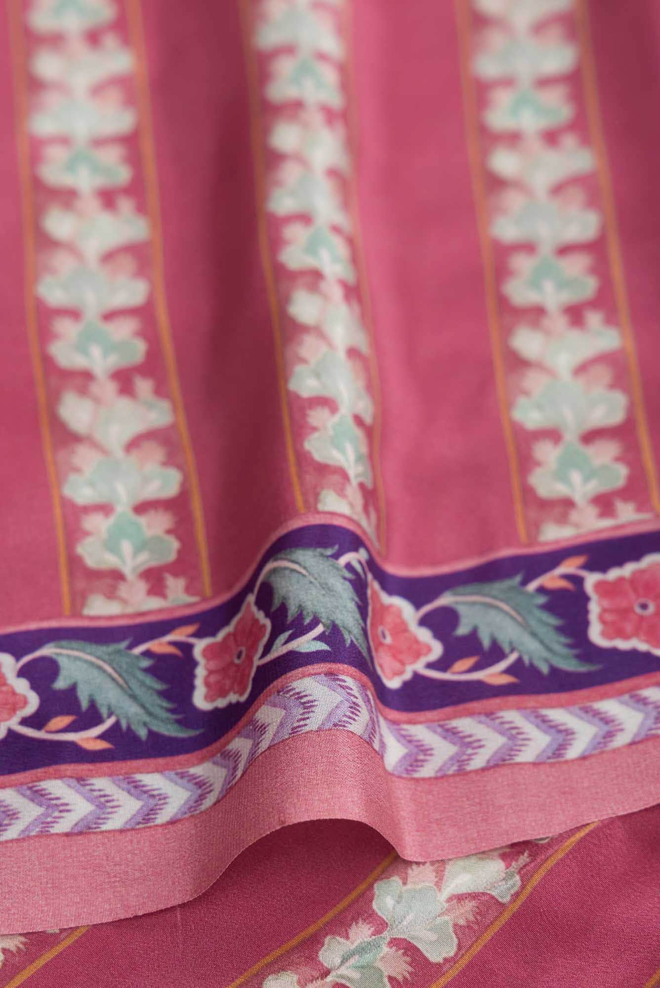 Rimjhim Purple floral design saree from Chintz Collection, Designed by Nalli