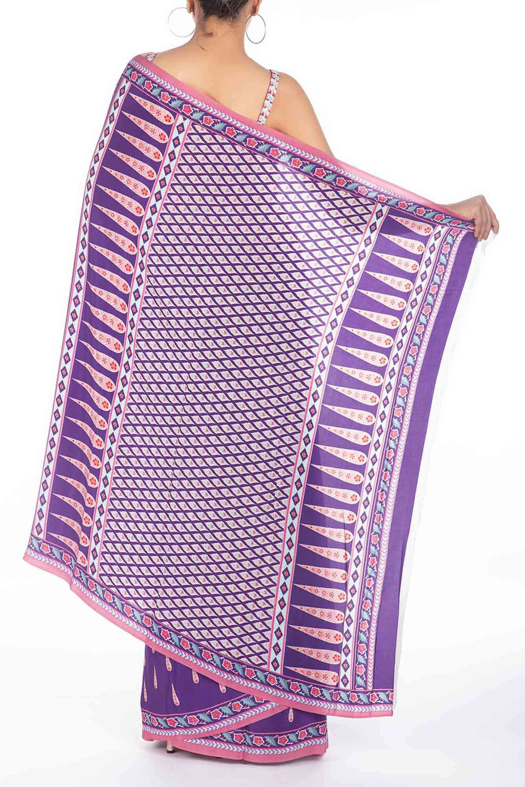 Rimjhim Purple floral design saree from Chintz Collection, Designed by Nalli