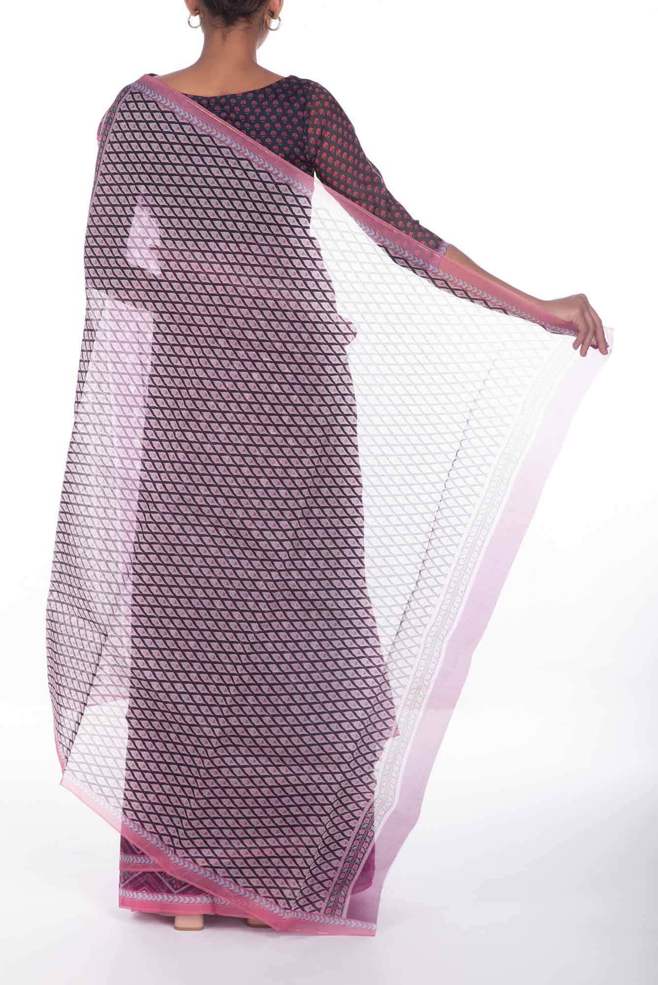 Butidar Purple floral design saree from Chintz Collection, Designed by Nalli