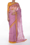 Pushpavalli lavender floral design saree from Chintz Collection, Designed by Nalli