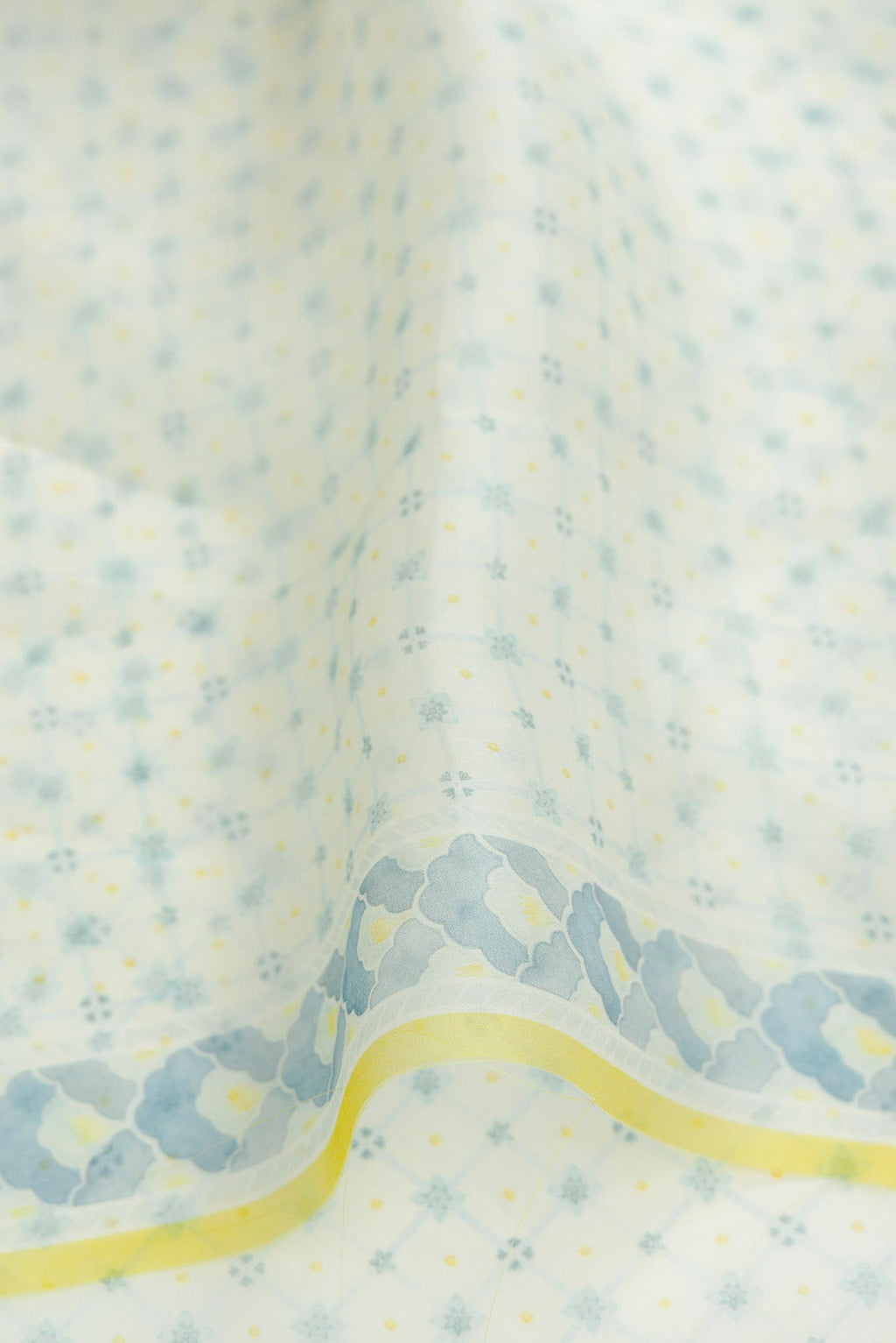 Guldasta Light blue floral design saree from Chintz Collection, Designed by Nalli