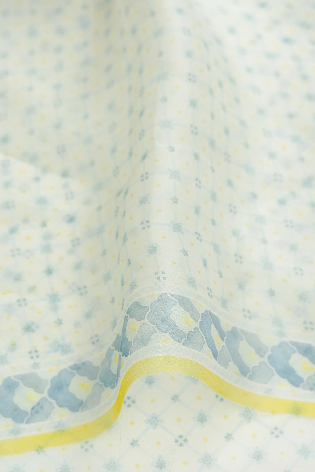 Guldasta Light blue floral design saree from Chintz Collection, Designed by Nalli
