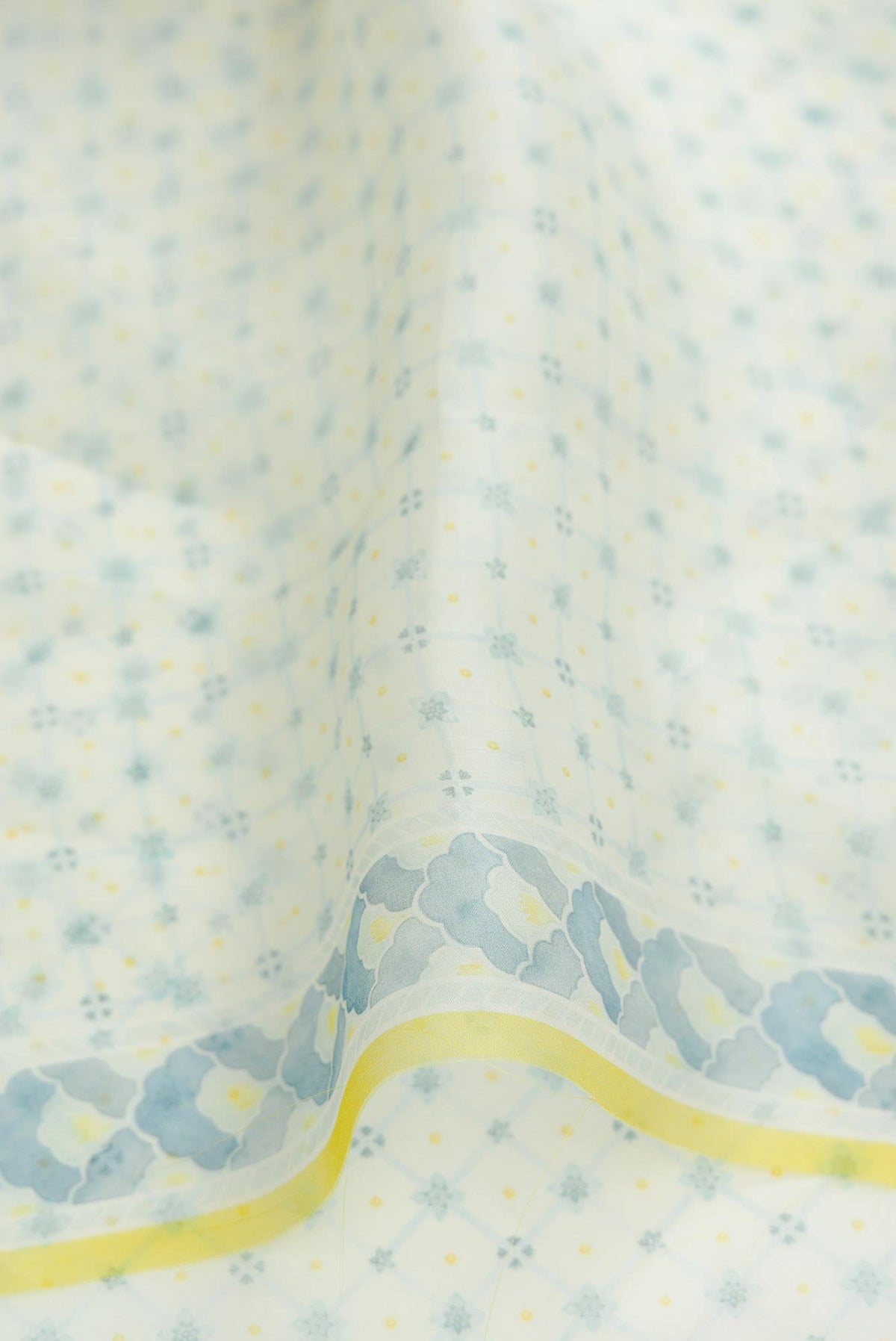 Guldasta Light blue floral design saree from Chintz Collection, Designed by Nalli