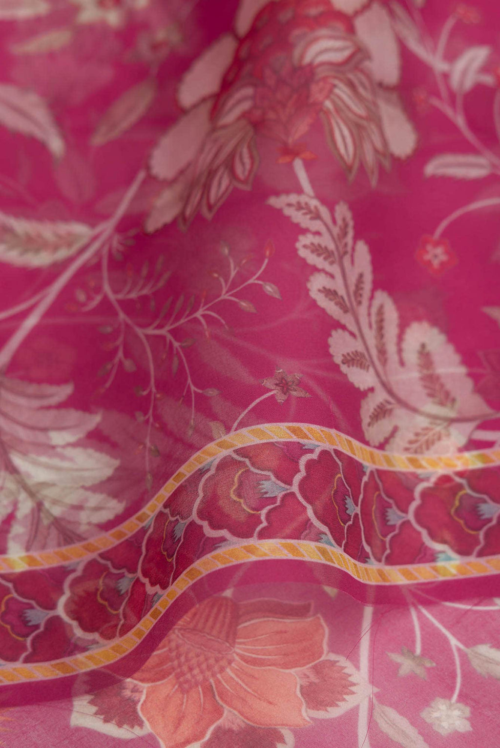 Pushpavalli Pink floral design saree from Chintz Collection, Designed by Nalli