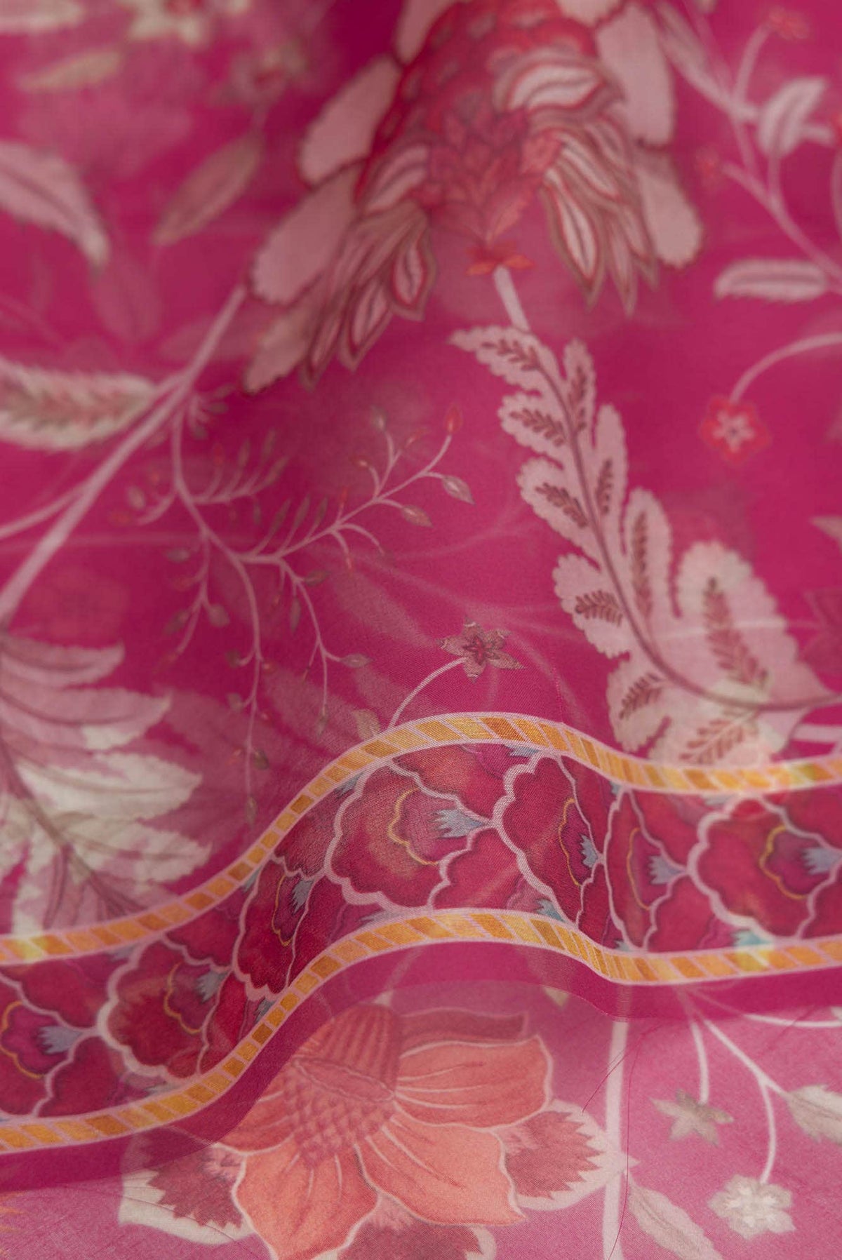 Pushpavalli Pink floral design saree from Chintz Collection, Designed by Nalli
