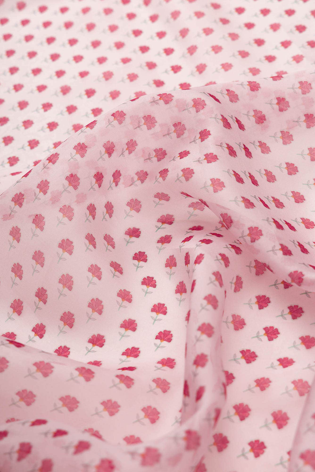 Pushpavalli Pink floral design saree from Chintz Collection, Designed by Nalli