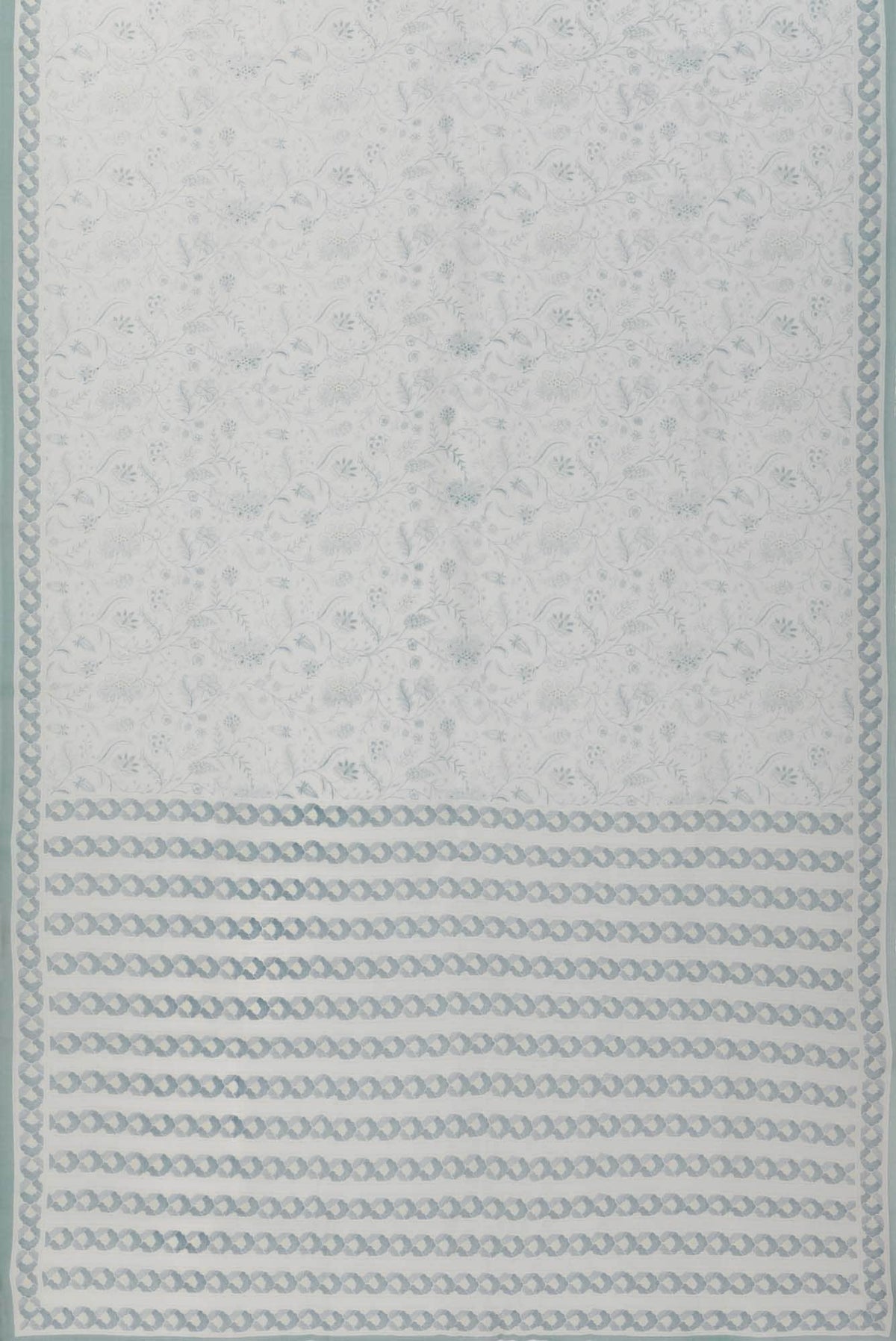 Guldasta Light Blue floral design saree from Chintz Collection, Designed by Nalli