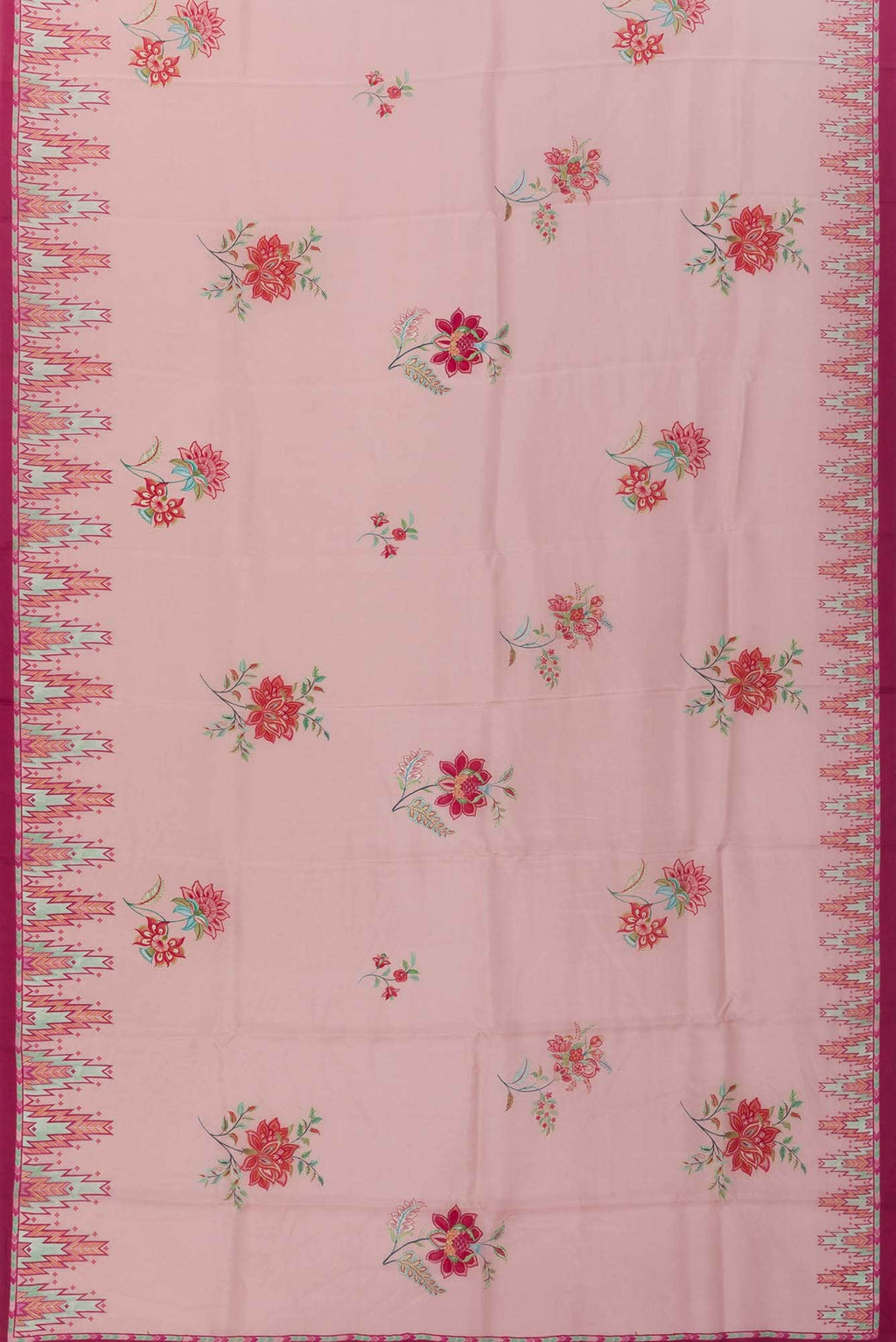 Sadhna Light Pink floral design saree from Chintz Collection, Designed by Nalli