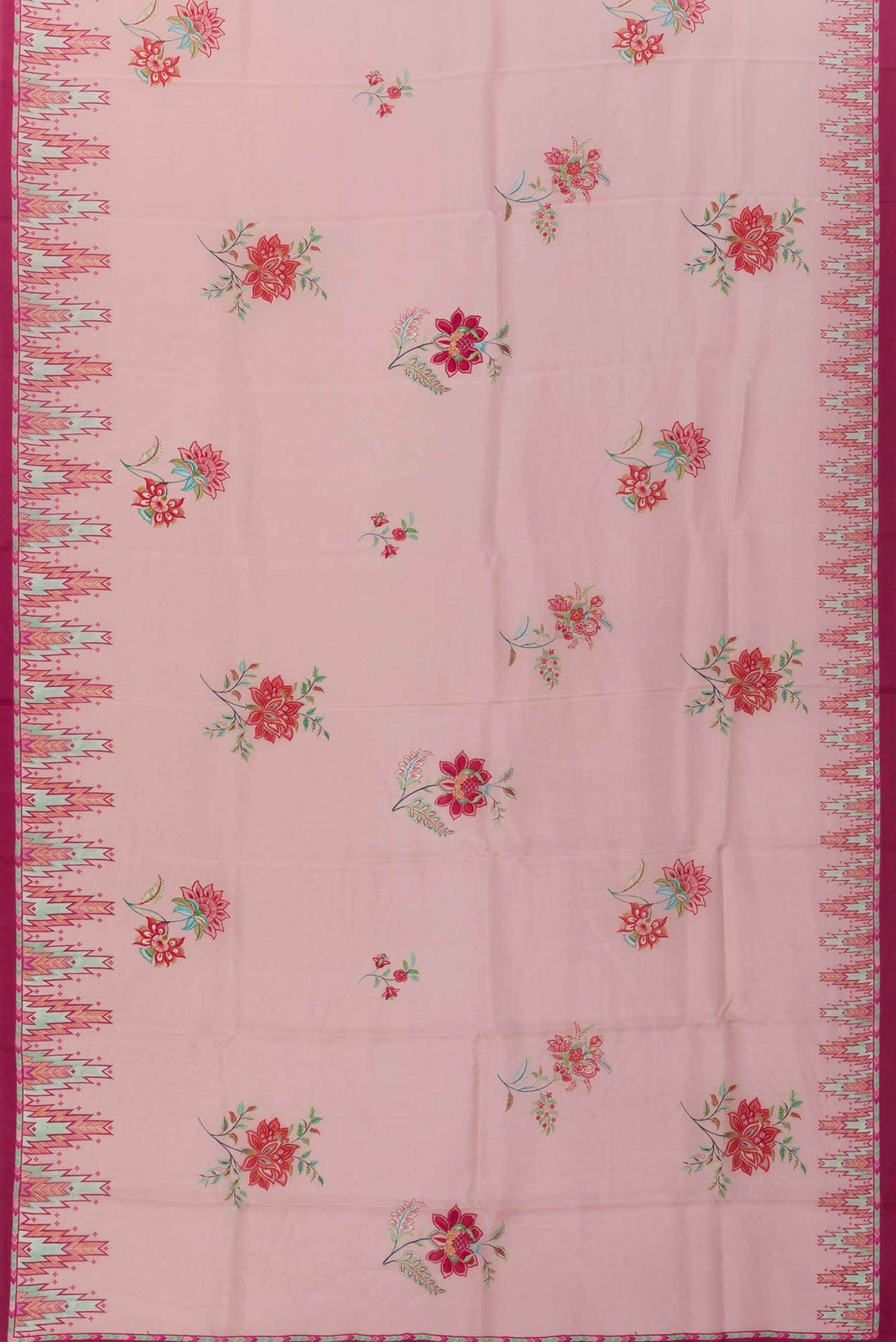 Sadhna Light Pink floral design saree from Chintz Collection, Designed by Nalli