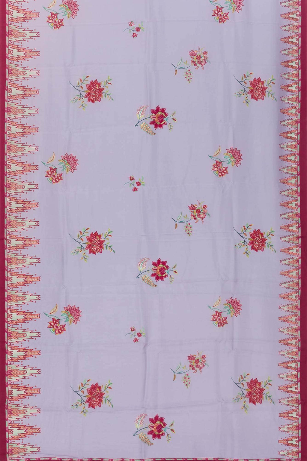 Sadhna Lilac floral design saree from Chintz Collection, Designed by Nalli