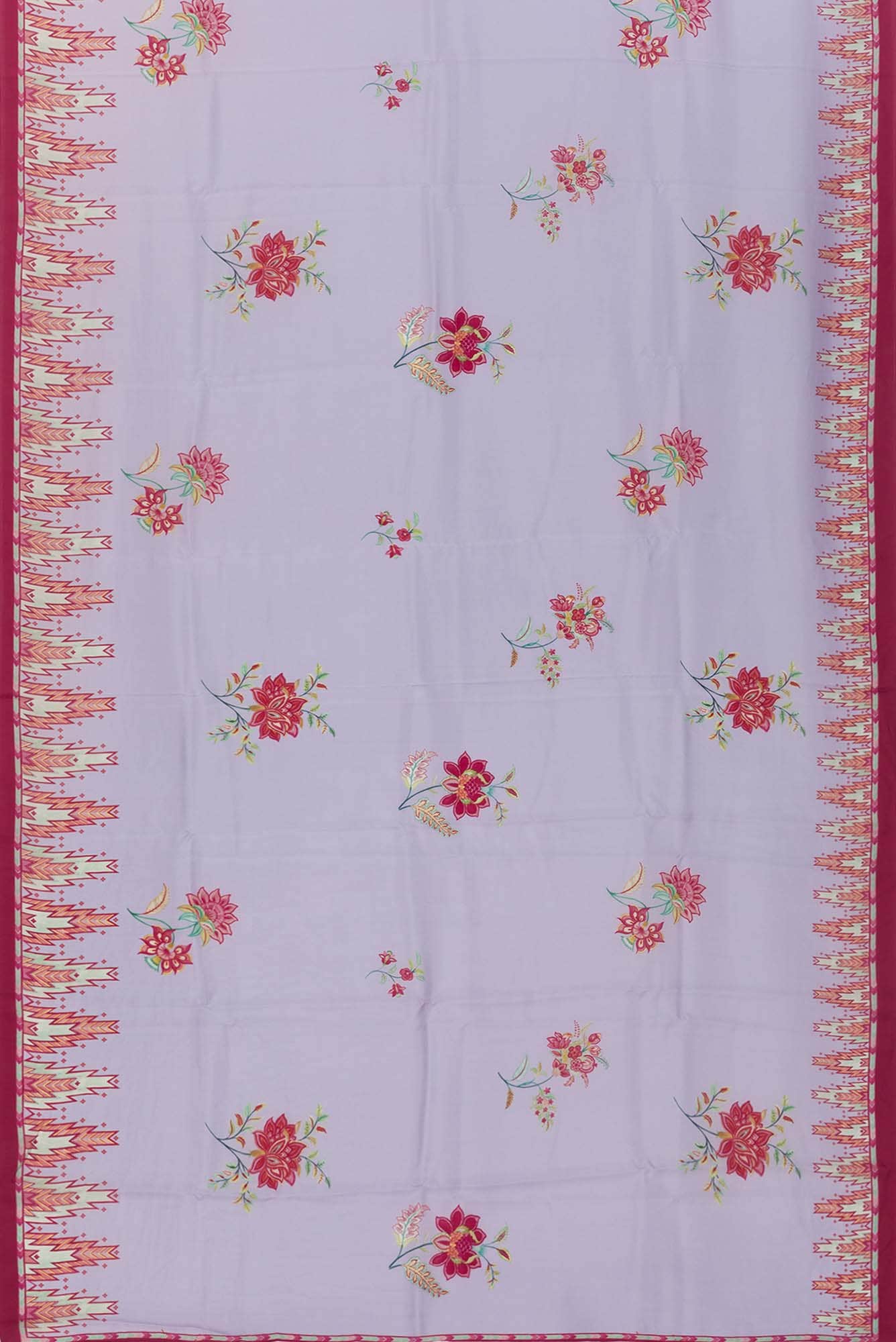 Sadhna Lilac floral design saree from Chintz Collection, Designed by Nalli