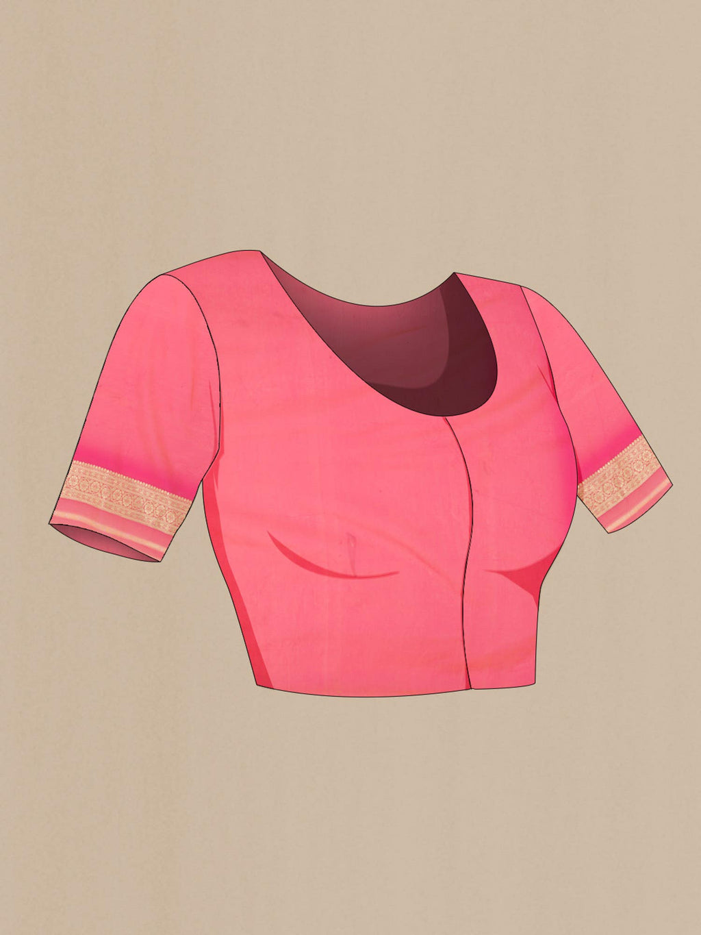 Pink Blended Banarasi Silk Saree