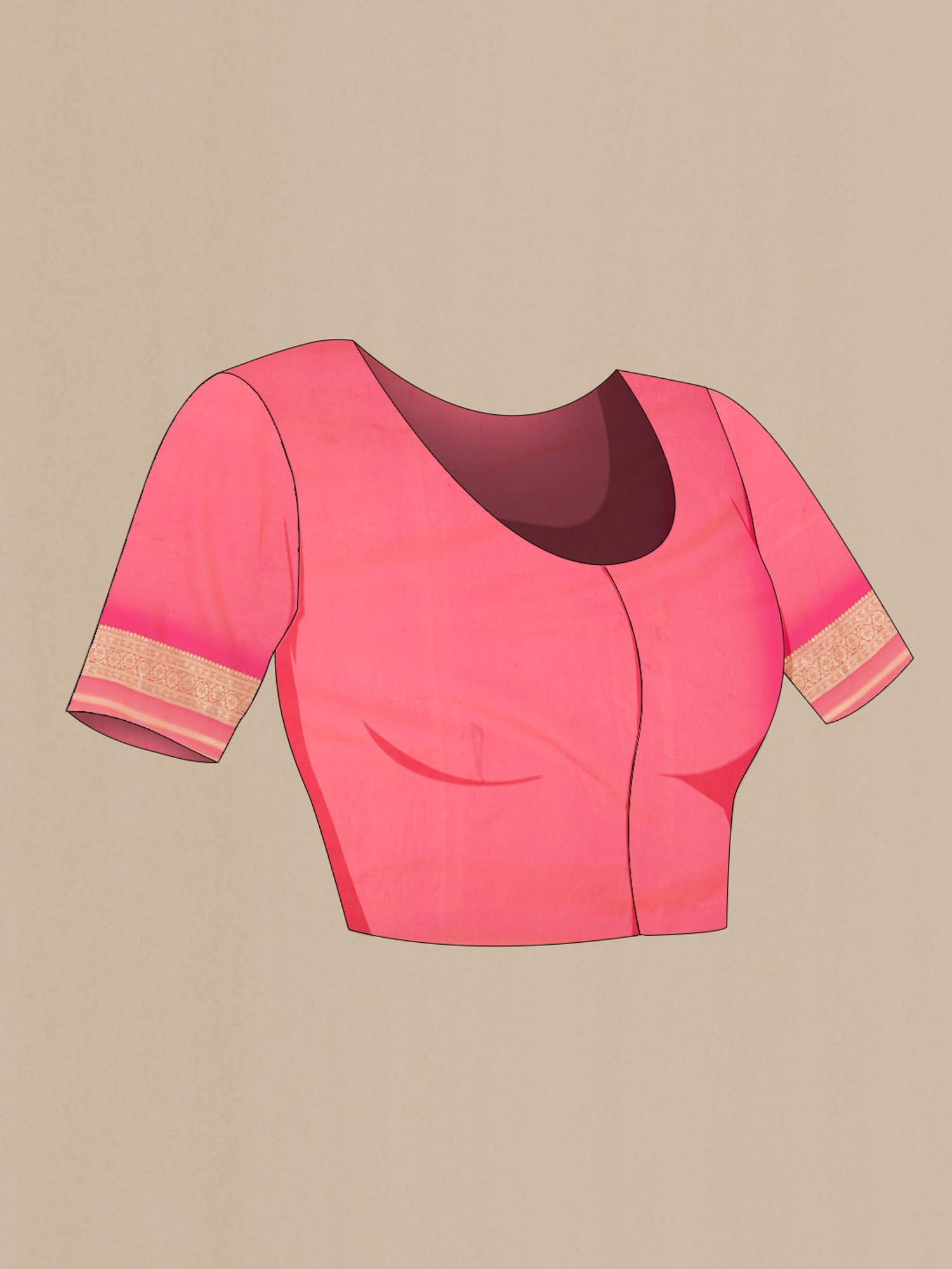 Pink Blended Banarasi Silk Saree