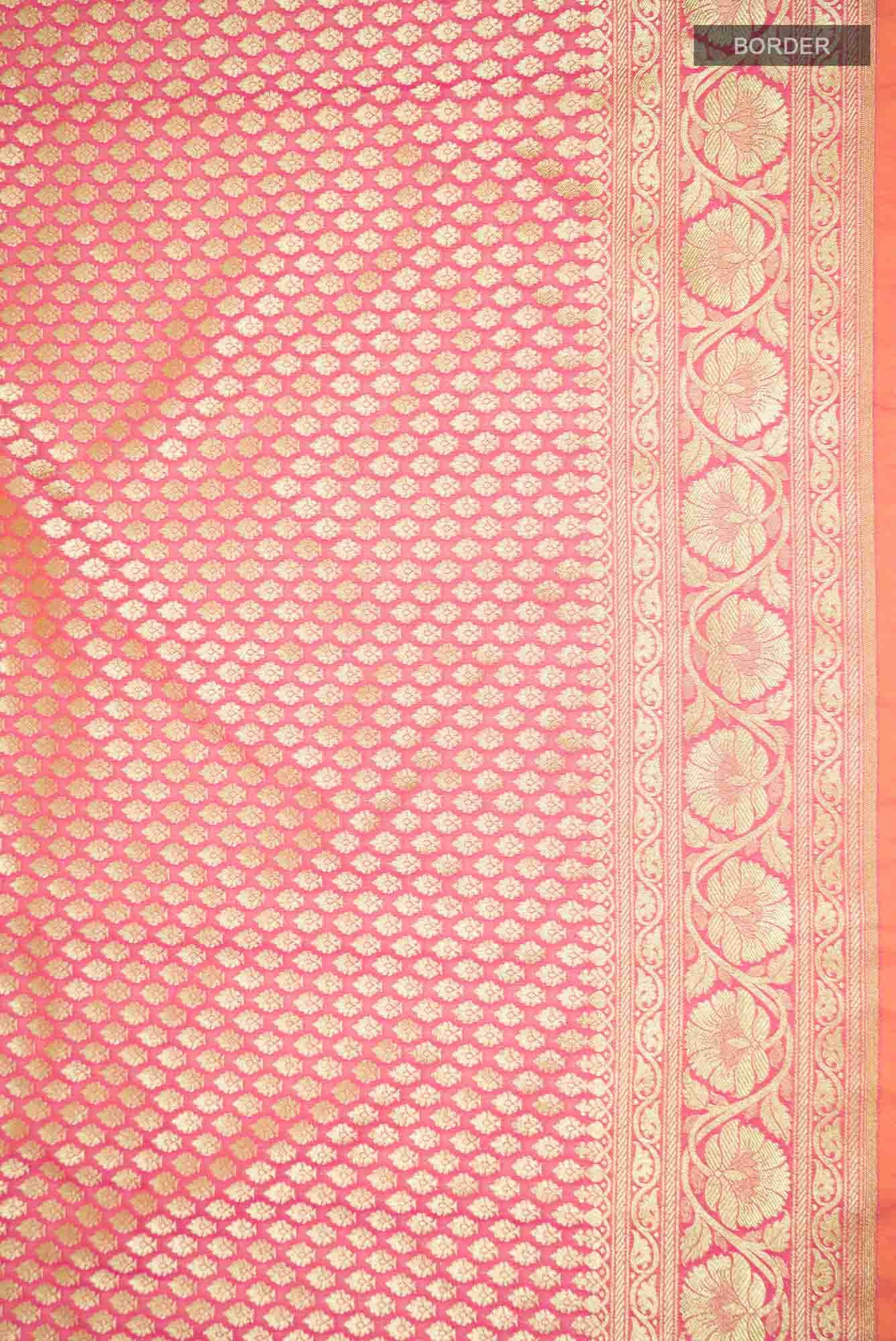 Pink Blended Banarasi Silk Saree