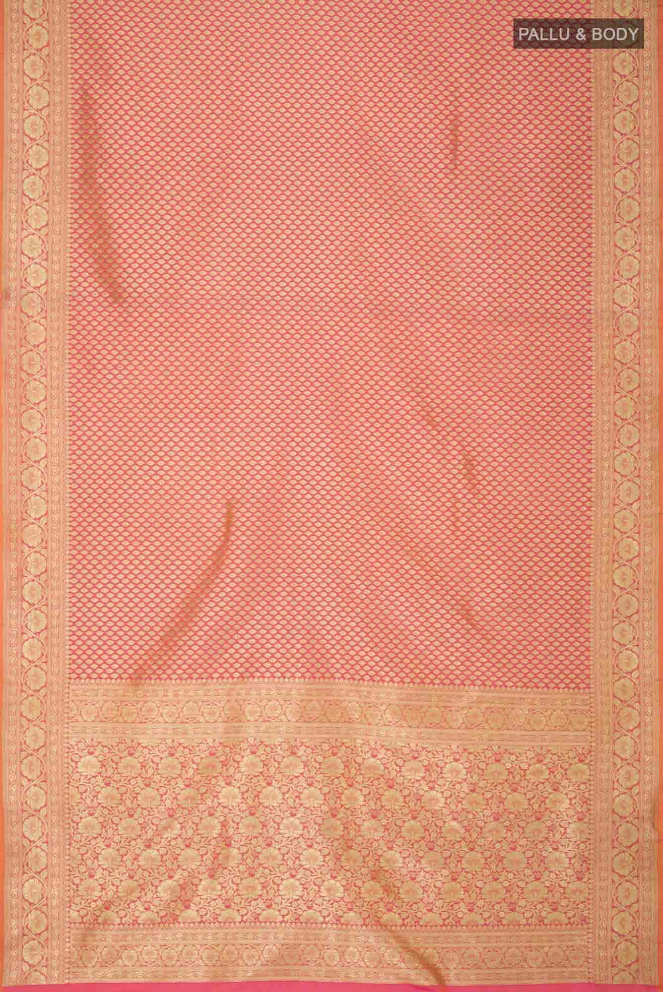 Pink Blended Banarasi Silk Saree