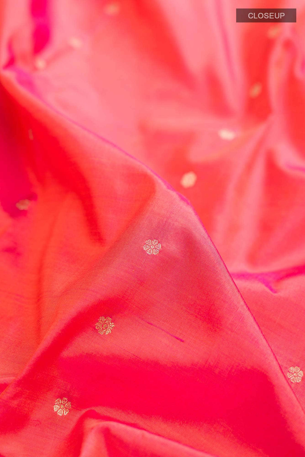 Orange with Pink Dual Tone Banarasi Katan Silk Saree