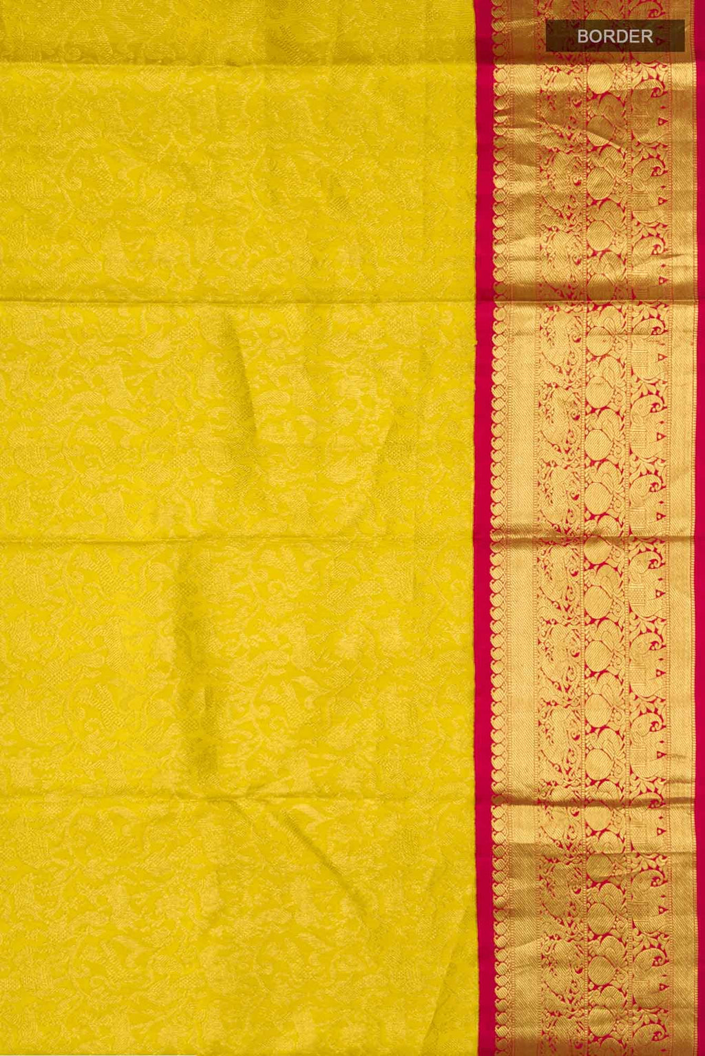 Yellow Kanchipuram Silk Saree