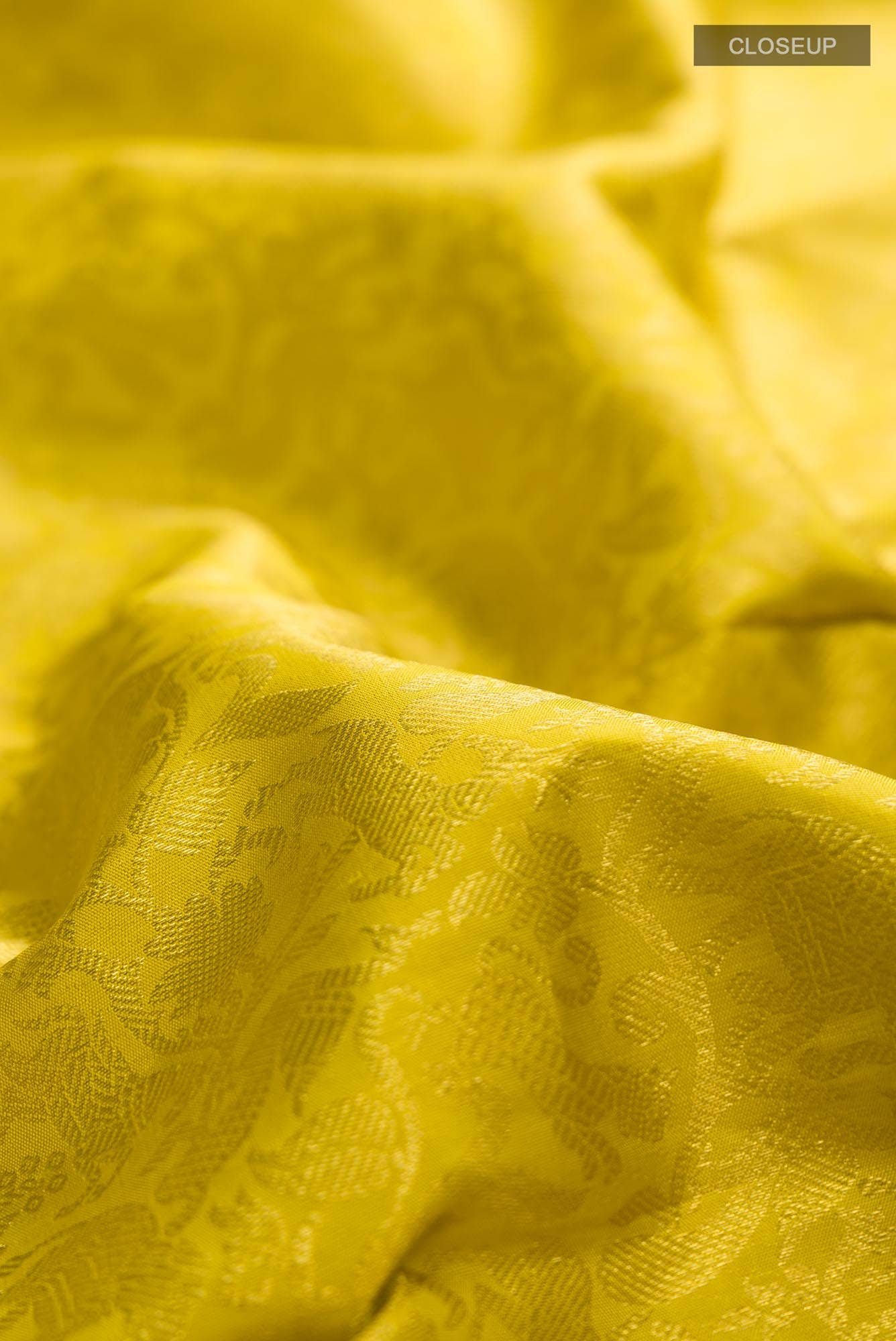 Yellow Kanchipuram Silk Saree