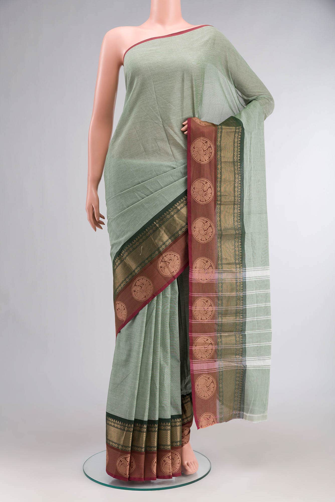 Green Chettinad Cotton Saree