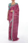 Premika Pink floral design saree from Chintz Collection, Designed by Nalli