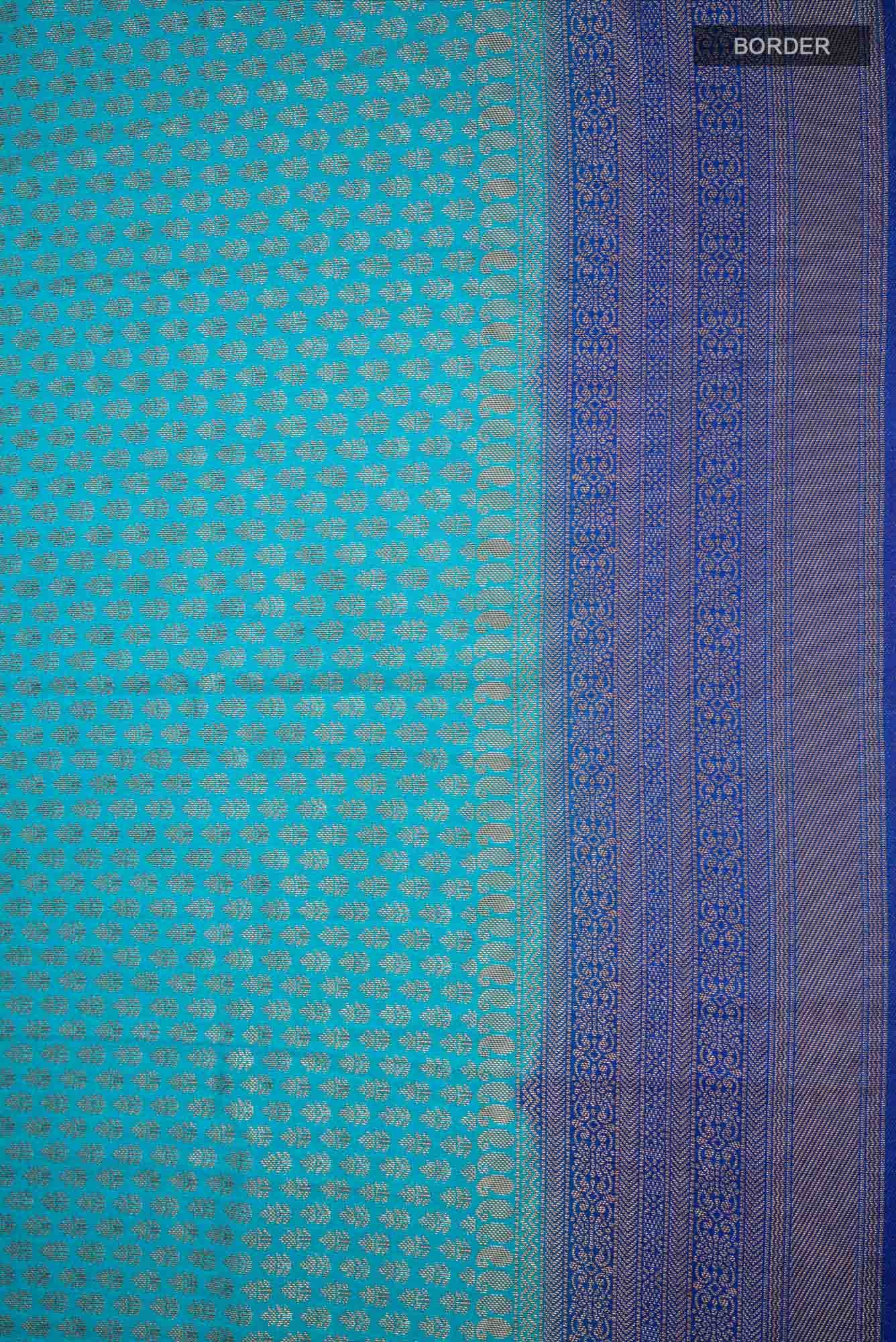 Blue Blended Banarasi Saree