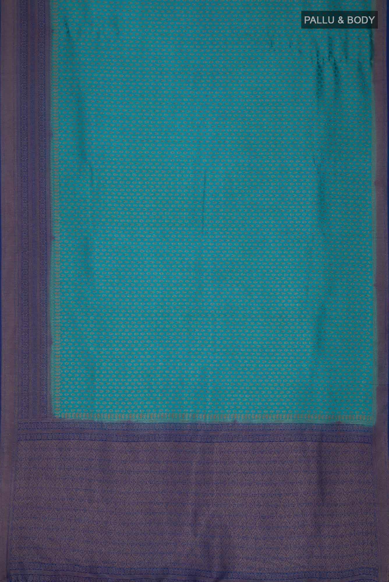 Blue Blended Banarasi Saree