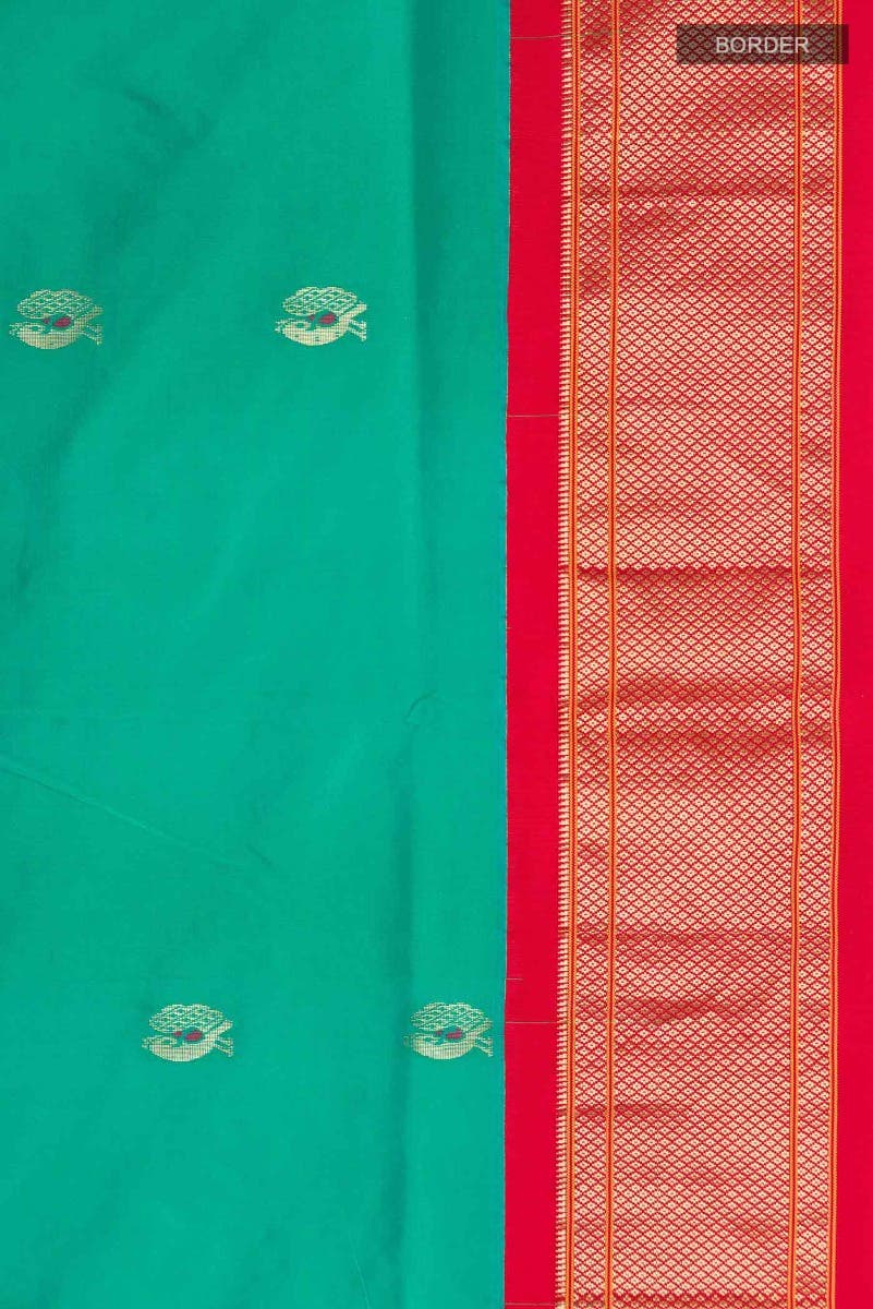 Green Paithani Silk Saree