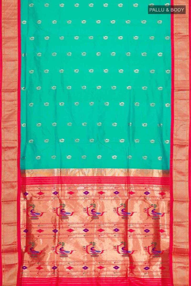 Green Paithani Silk Saree