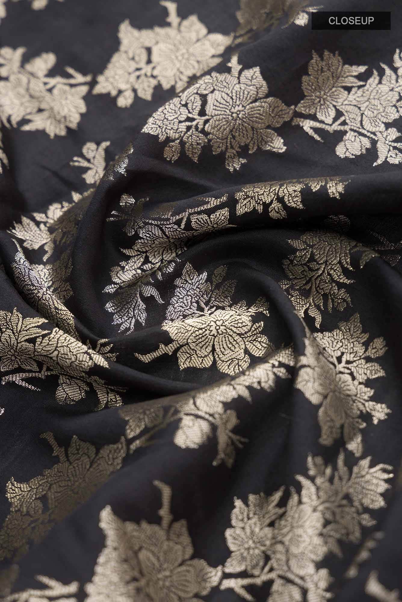 Sakura Soiree- Black Banarasi Saree