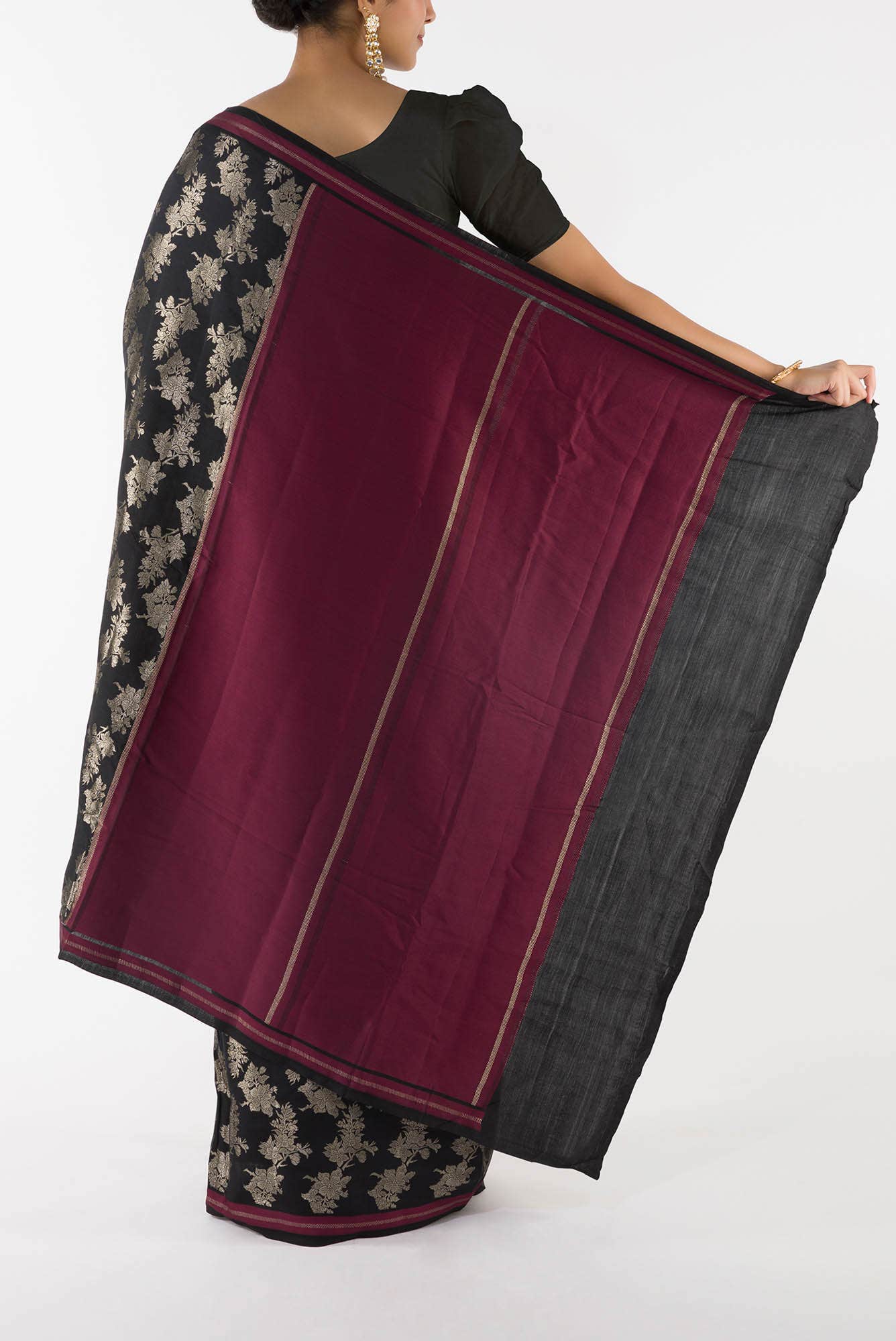 Sakura Soiree- Black Banarasi Saree