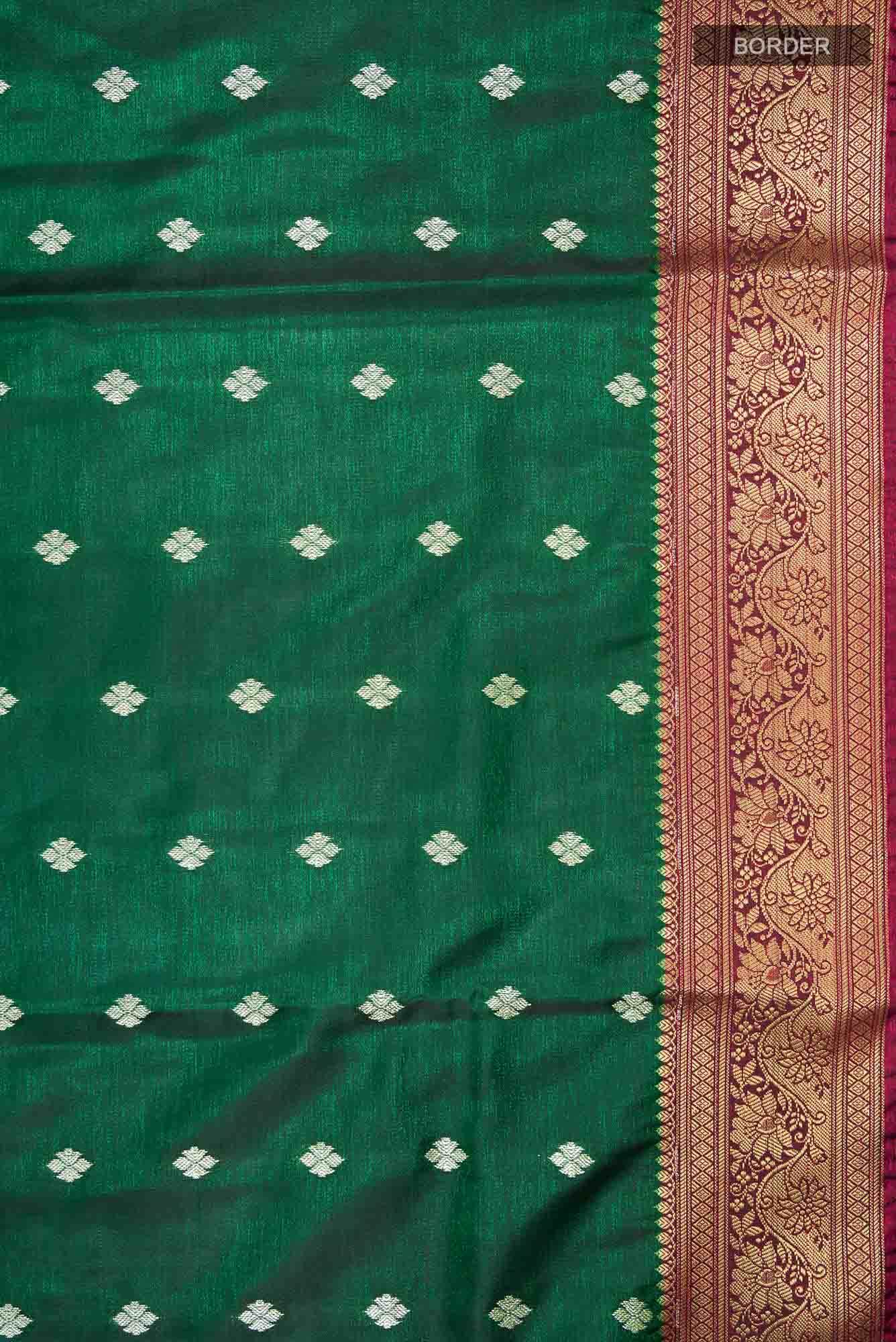 Green Blended Banarasi Saree