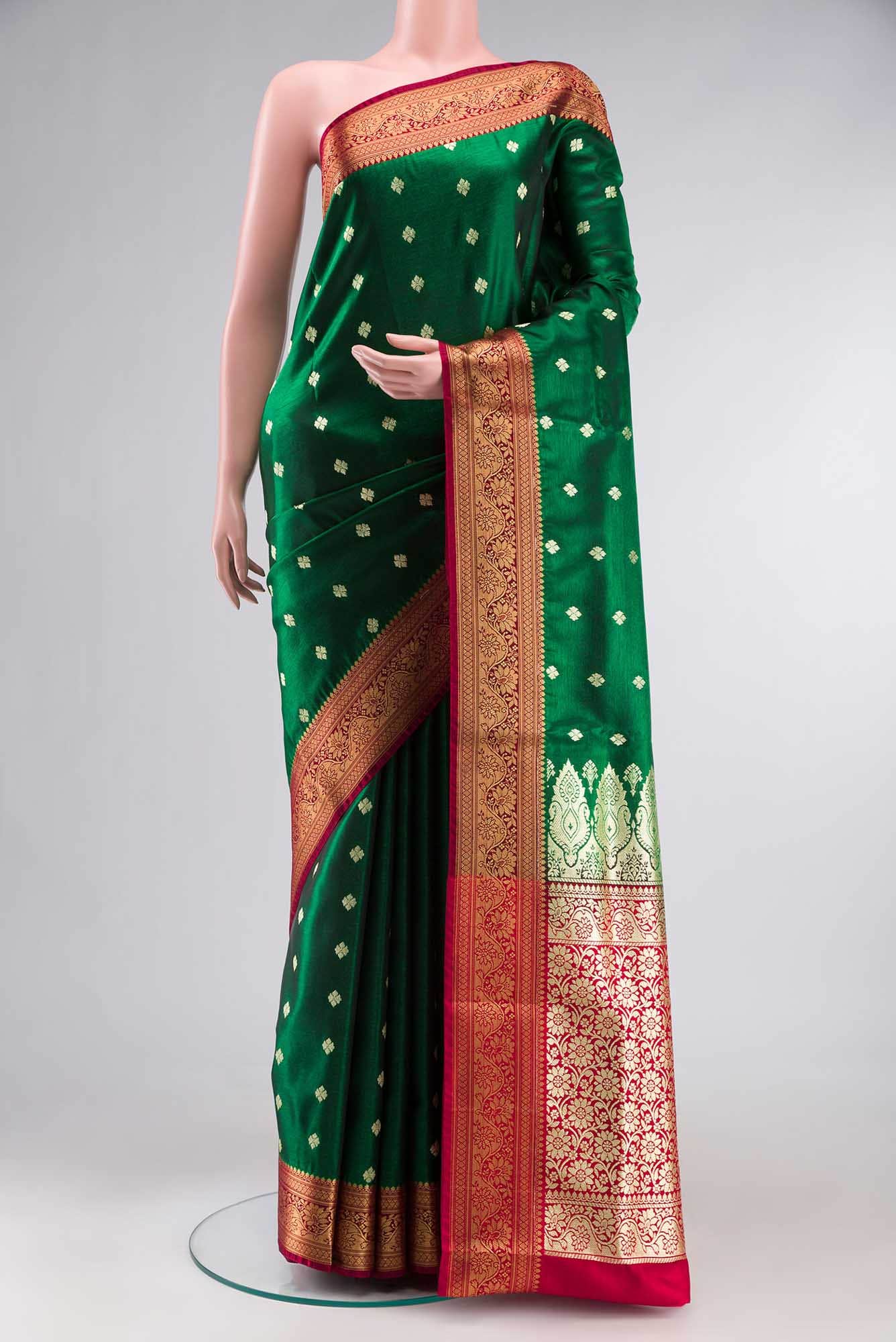 Green Blended Banarasi Saree