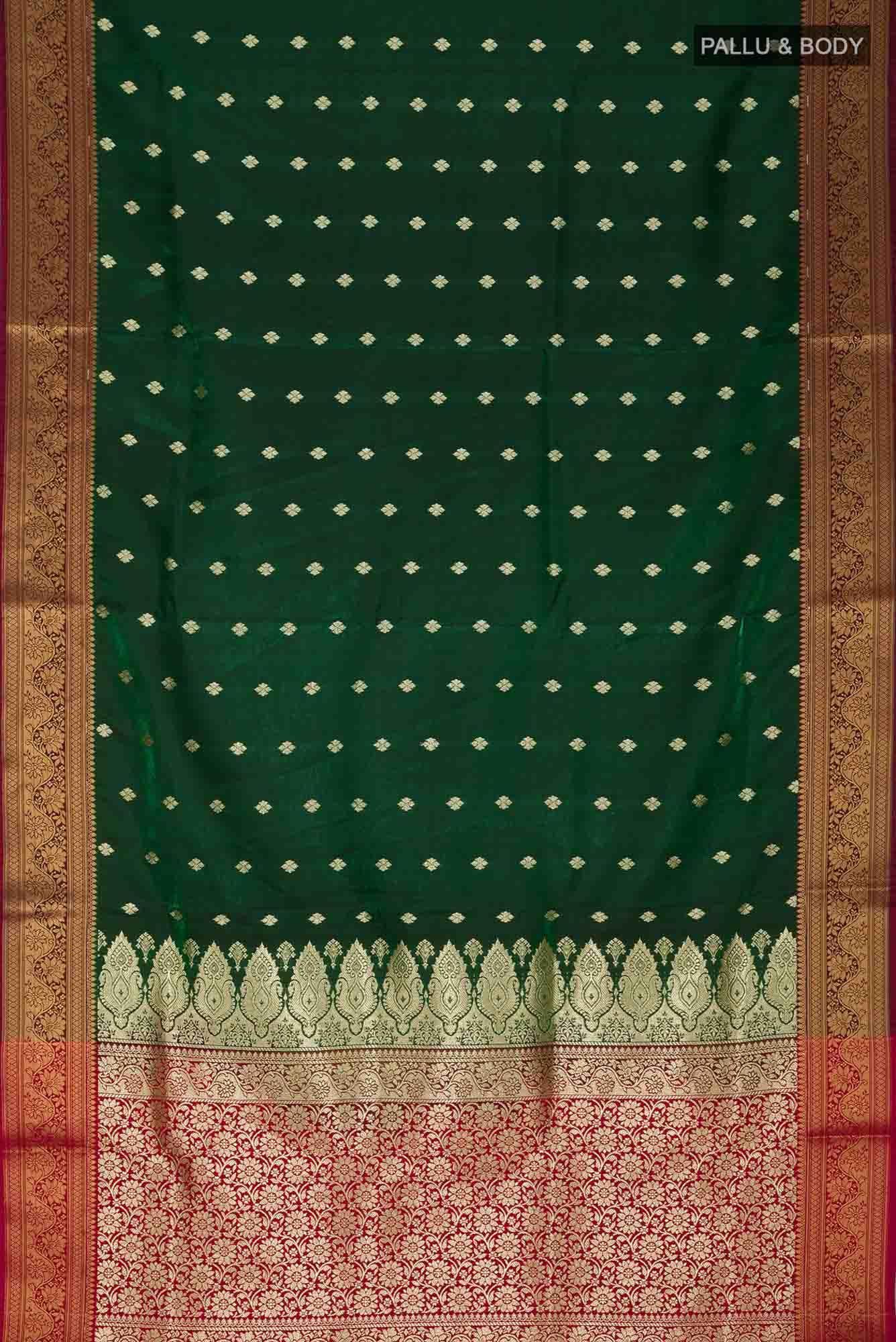 Green Blended Banarasi Saree