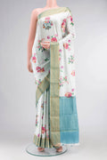 Blue Satin Silk Saree