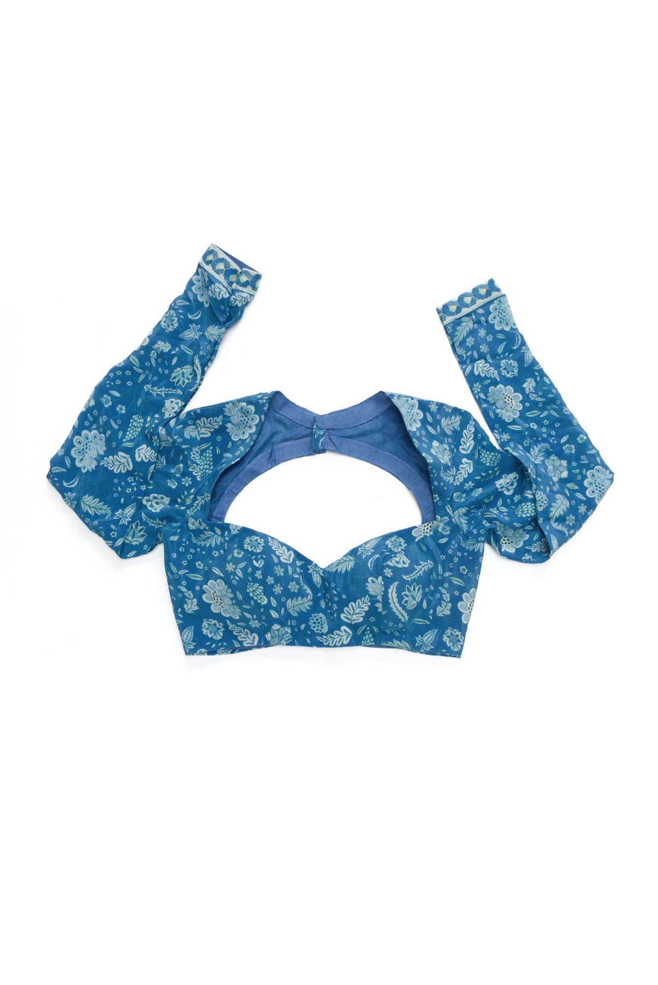 Chandni -  Light Blue Floral design saree from Chintz Collection, Designed by Nalli