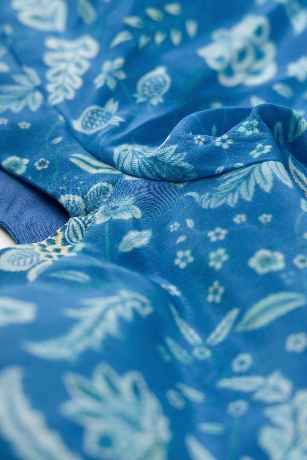 Chandni -  Light Blue Floral design saree from Chintz Collection, Designed by Nalli