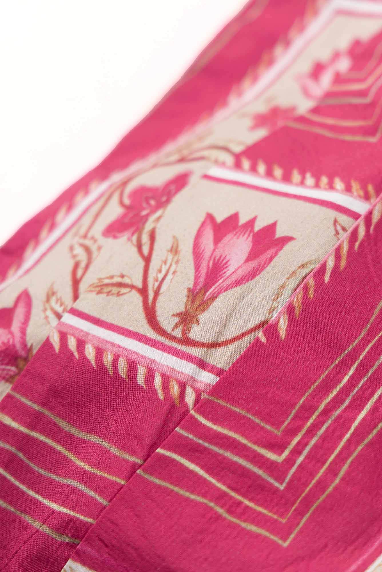 Tila - Cream Floral design saree from Chintz Collection, Designed by Nalli
