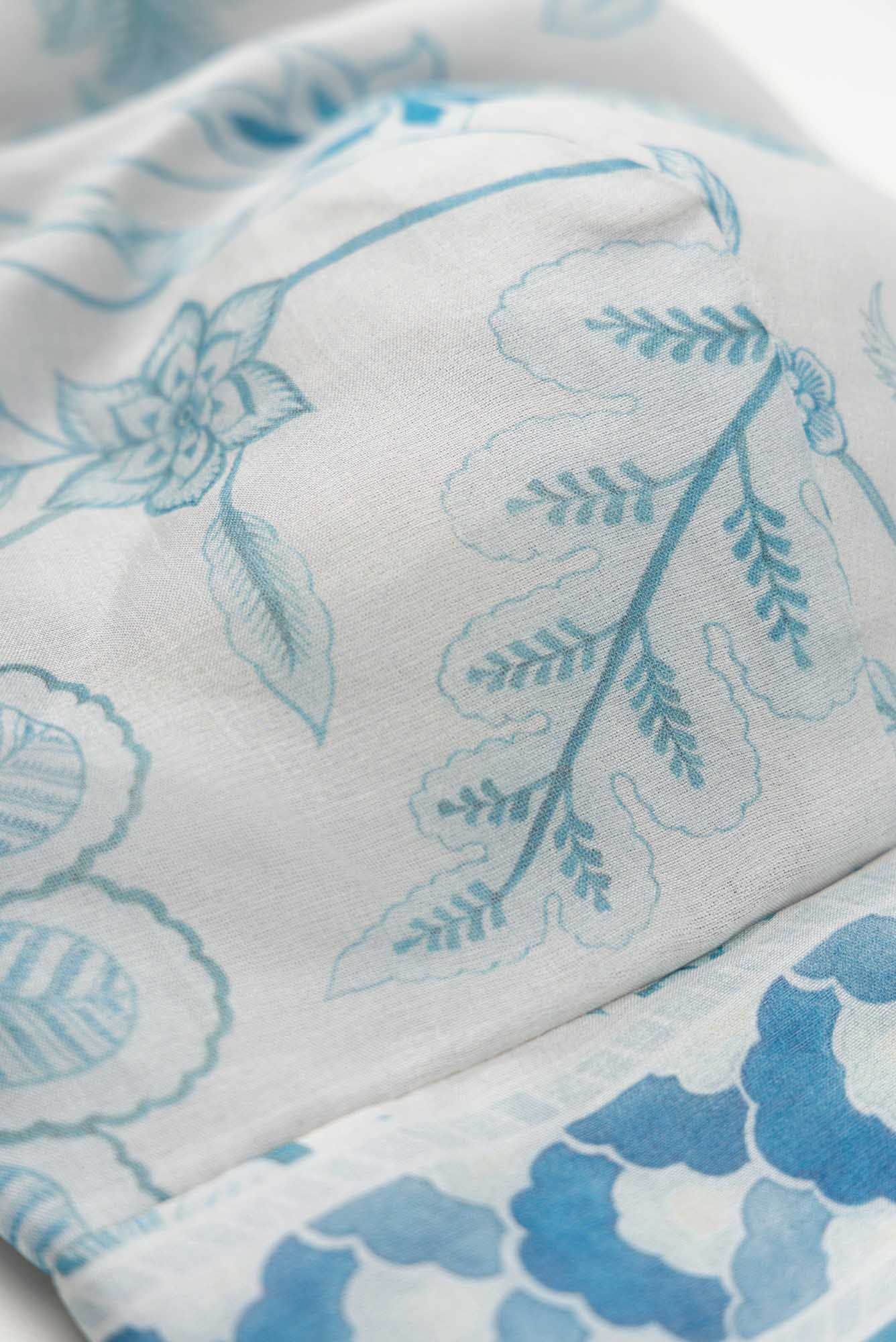 Pushpavalli - Ivory white Floral design saree from Chintz Collection, Designed by Nalli