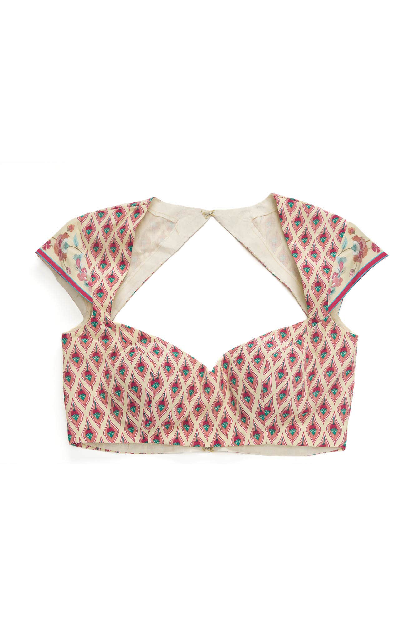 Bagicha - Dark pink Floral design saree from Chintz Collection, Designed by Nalli